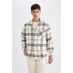 product_image_name-Defacto-Man Polo Neck Regular Fit Long Sleeve Shirt - Ecru-2