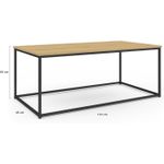 product_image_name-Generic-Industrial Coffee Table 113 cm – Rectangular Wood & Black Metal Center Table, Modern Industrial Living Room Furniture, Sturdy Metal Frame, Rustic Wood Surface, Contemporary Minimalist Home Décor Table-2