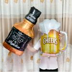 product_image_name-Generic-Balloon 25th Birthday Decoration Men Women Balloons Birthday Decoration 25 Years Man Woman Foil Balloon Wine Bottle  Decoration Helium Balloon Whiskey for 25th Birthday Party Decoration-3