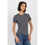 product_image_name-Esla-Short Sleeves Plain Cotton Shirt - Grey-2