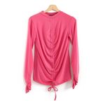 M Sou Front Drawstring Slip On Top - Rose