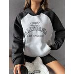 product_image_name-V A L Y A-هودي أنيق للنساء بجيب - أسود ورمادي-1