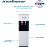 product_image_name-Kelvinator-موزع مياه بصنابير ساخنة وباردة YL1675S - ضمان لمدة عامين-3