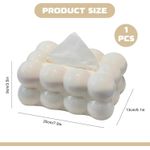 product_image_name-Generic-علبة مناديل بنمط فقاعات مارشميلو مستطيلة بتصميم مبتكر لطاولة الحفلات والمنزل والمكتب والمطعم (أبيض)-2