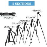 product_image_name-Generic-حامل ثلاثي للهاتف الذكي ، حامل ثلاثي القوائم من الألومنيوم خفيف الوزن مع حامل للهاتف - جهاز تحكم عن بعد يعمل بالبلوتوث - حقيبة حمل للسفر - فيديو - فضئ يوتيوب - التصوير الفوتوغرافي - مدونة فيديو-5