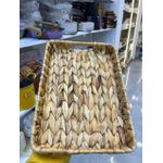 product_image_name-Generic-3-piece sturdy wicker breakfast and beverage tray set (rectangular): Large 35*25 cm, Medium 30*20 cm, Small 26*16 cm-4