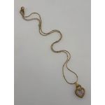 product_image_name-Generic-سلسلة حريمي أنيقة – لون ذهبي – قلب مزدوج أسود وأبيض – تصميم وجهين-2