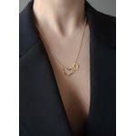 سلسلة استانليس لون دهبى ضد التقشير وتغير اللون - سلسلة بحرف لون دهبى 