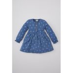 product_image_name-Defacto-Baby Girl Patterned Long Sleeve Ribbed Dress-1