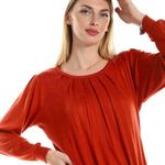 product_image_name-Kady-Knitted Round Neck Sweater With Decorative Hem - Brick-3