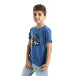 product_image_name-Ted Marchel-Half Sleeve Printed T-Shirt - Blue-2
