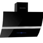 Ecomatic شفاط المطبخ أتوماتيكي ديكور 90 سم كريستال أسود يعمل باللمس 3 سرعات قدرة شفط 1000 H910NATBLX
