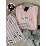 بيجامة حريمي خريفي وان سايز تلبيس من 55 إلى 75 كجم