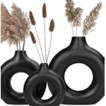 product_image_name-Generic-مجموعة فازات بلاستيك دونتس لديكور المنزل من 3 قطع-4