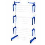 Generic 3-Tier Foldable Clothes Drying Rack with Wheels - image 2