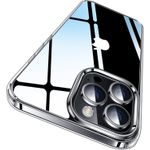 غطاء شفاف لهاتف iPhone 14 Pro Max، لا يبهت لونه، حماية عسكرية قوية، مقاوم للصدمات، مقاوم للخدوش، غطاء حماية نحيف للهواتف، شفاف