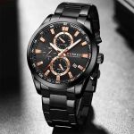 product_image_name-Curren-8445_Black Men Dial & Stainless Steel Bracelet Style Straps Analogue Multi Function Watch-1
