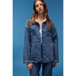 product_image_name-Defacto-Woman Oversize Fit Jacket - Mid Blue-4