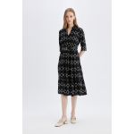 product_image_name-Defacto-Long Sleeve Woven Dress For Woman - Black-2