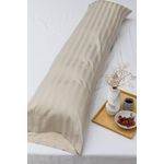 MEHALLA مجموعة أغطية وسائد طويلة - ساتان - دبل - رمادي فاتح King 180 cm *45 cm (قطعتان)