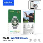 product_image_name-Haino Teko-ساعة هاينو تيكو RW-67 الذكية "Ultimate" - شاشة AMOLED عالية الدقة، مكالمات بلوتوث، نظام تحديد المواقع GPS، مقاومة للماء IP68، مع 3 أحزمة قابلة للتبديل (معدن + سيليكون + جلد)-4