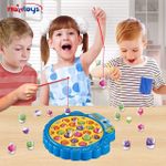 product_image_name-Generic-Fishing Game Play Set Includes 21 Fish and 4 Fishing Poles on Rotating Board with Music On/Off Switch for Quiet Play-2