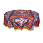 product_image_name-Generic-مفرش خياميه رمضان بوليستر - احمر - مستدير- 140 سم-1