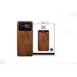 product_image_name-OZO Skins-OZO Luxury Skin Brawn Leather Plain (SC117SLSA) For Xiaomi Poco C40-1