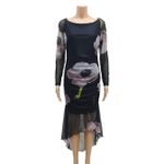 product_image_name-Generic-كاش طويل برسمة الورود وقصه مائلة من الاسفل , موديل 154 , اسود * كافيه-1