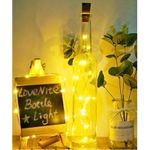 product_image_name-Generic-أضواء زينة زجاجة LED - 20 LED مع سلك نحاسي مقاوم للماء، 2م، أبيض دافئ، يعمل بالبطارية، مثالي للحرف اليدوية، حفلات الزفاف، الحفلات، والفعاليات-1