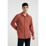 product_image_name-Defacto-Man Polo Neck Regular Fit Long Sleeve Shirt - Lt.Brown-3