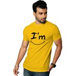 product_image_name-AKAI-تي شيرت قطن مطبوع للرجال من أكاي - أصفر-1