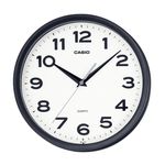 Casio ساعة حائط كاسيو أنالوج بقرص أبيض وإطار من مادة الراتنج IQ-151-1DF