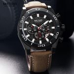 MEGIR Mens Watches For Men QuartzWrist Watch Reloj Leather Male 2094
