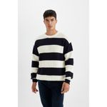 product_image_name-Defacto-Man Crew Neck Relax Fit Pullover - Navy-3