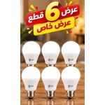 Generic عرض 6 لمبات LED 12 وات بقاعدة E27 وإضاءة بيضاء – شكل A60 - image 4