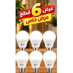Generic عرض 6 لمبات LED 12 وات بقاعدة E27 وإضاءة بيضاء – شكل A60 - image 5