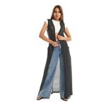 product_image_name-Kady-Sleeveles Perforated Long Cardigan - Navy Blue-4