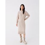 product_image_name-LC Waikiki-فستان تريكو نسائي بأكمام طويلة وقلنسوة نصفية من LC Waikiki-4