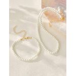 product_image_name-Bracelets-2Pcs Elegant, Simple Beads Necklace & Bracelet Set-2