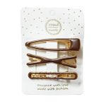 product_image_name-Generic-مجموعة من 3 قطع من مشابك الشعر (توكة كلبس) المعدنية - بني لامع - إكسسوارات شعر عصرية-2