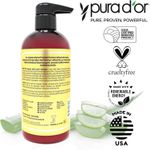 product_image_name-Pura Dor-16 Oz Original Gold Label Anti-Thinning Biotin Shampoo Natural Earthy Scent, CLINICALLY TESTED Effective Results, Herbal DHT Blocker Hair Thickening Products, Women & Men, Color Treated Hair -6