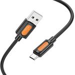 BOROFONE BX114 Structure silicone charging data cable Micro - Black