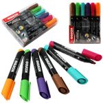 Kores طقم قلم ماركر دائم كورس 6 قطع مشطوف موديل 20903