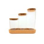 product_image_name-Generic-مجموعة أواني زجاجية من البورسليكات مع غطاء فلين (600-800-1000 مل) وصينية فلين-4