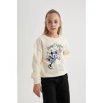 product_image_name-Defacto-Girl Crew Neck Regular Fit Sweat Shirt - Ecru-3