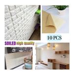 product_image_name-Generic-ورق حائط ذاتي اللصق بنمط الطوب ثلاثي الأبعاد - أبيض (مقاس 70x77 سم) × 10 قطع-4