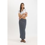 product_image_name-Defacto-Female Pencil Skirt Striped Camisole Normal Waist Maxi Knitted Skirt-4