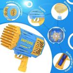 product_image_name-Generic-Bubble Machine Gun 69 Holes Colorful Lights Bubble Gun Bubble Maker Machine for Kids Adults Boys Indoor Outdoor Playing Activity Birthday Party Wedding(Blue)-8