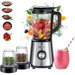 product_image_name-Kenwood-خلاط زجاجي كينوود بقوة 1000 واط مع مطحنة طحن ووظيفة تكسير الثلج - أسود/فضي-1